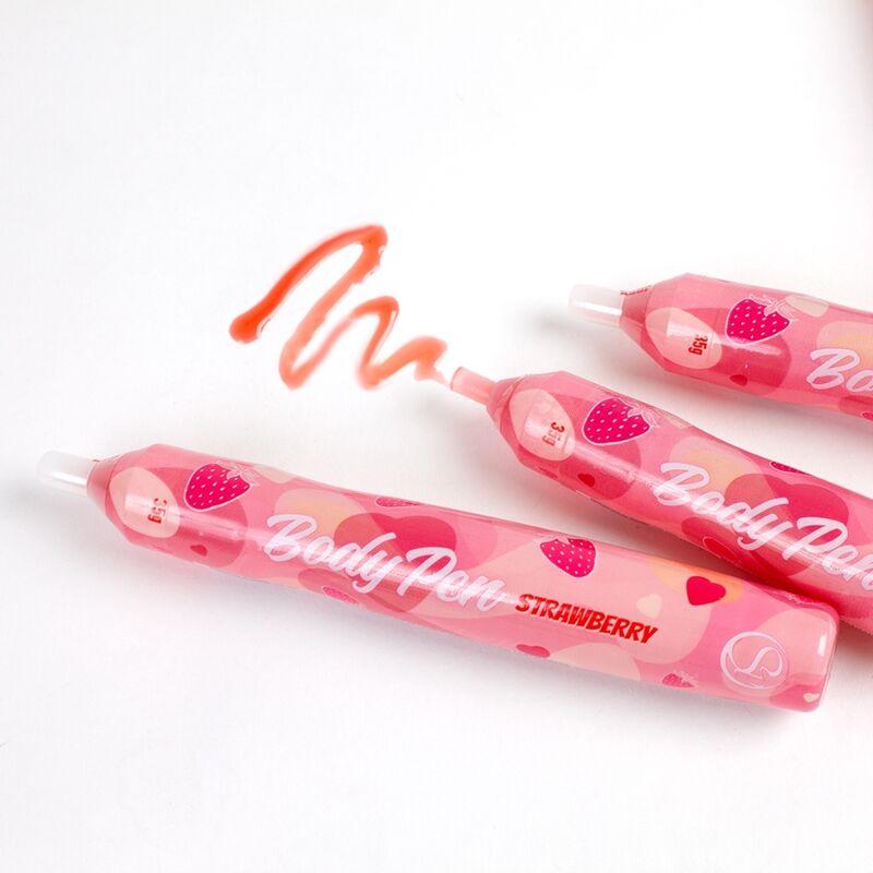 Jedilna barva za telo Secret Play Body Pen - Strawberry