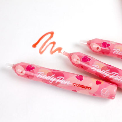 Jedilna barva za telo Secret Play Body Pen - Strawberry