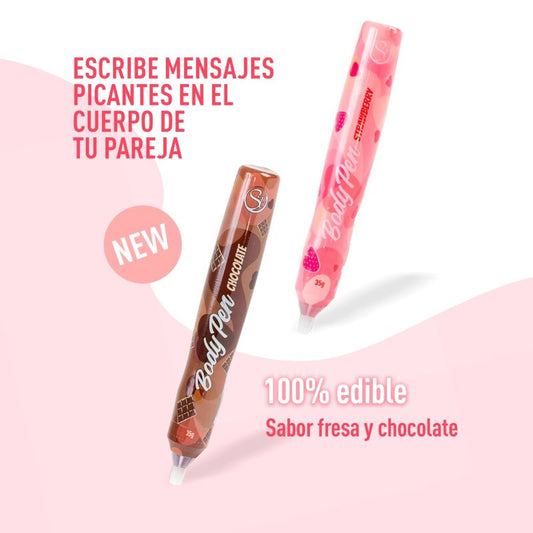 Jedilna barva za telo Secret Play Body Pen - Strawberry