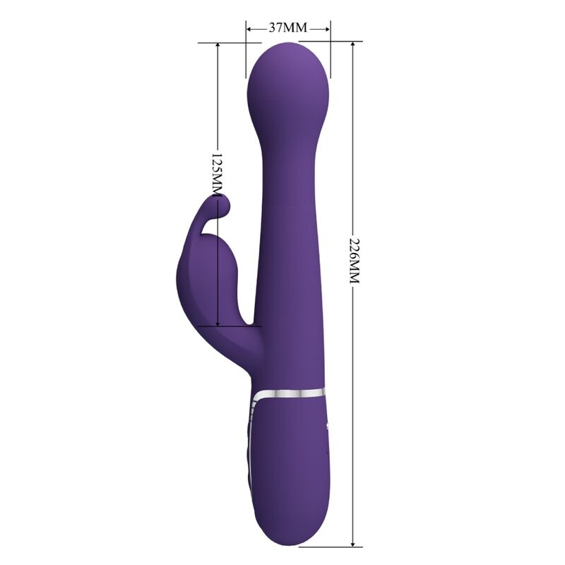 LEPA LJUBEZEN - DEJON RABBIT VIBRATOR 3 V 1 VEČNAMENSKI VIJOLIČNI
