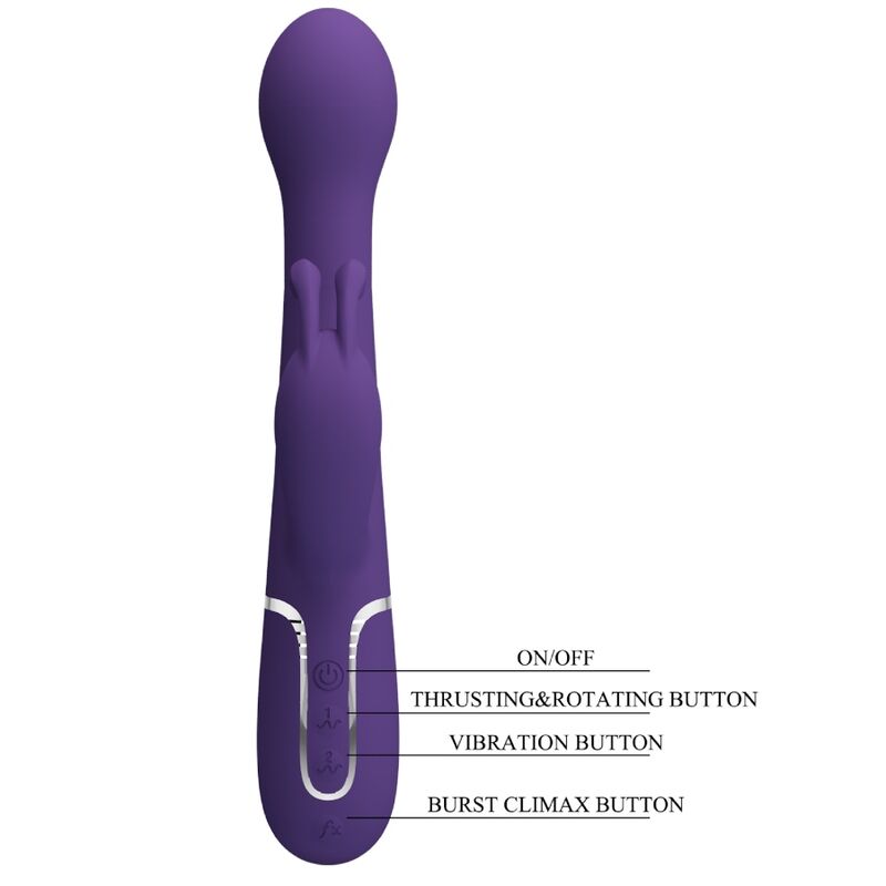 LEPA LJUBEZEN - DEJON RABBIT VIBRATOR 3 V 1 VEČNAMENSKI VIJOLIČNI