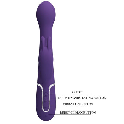 LEPA LJUBEZEN - DEJON RABBIT VIBRATOR 3 V 1 VEČNAMENSKI VIJOLIČNI