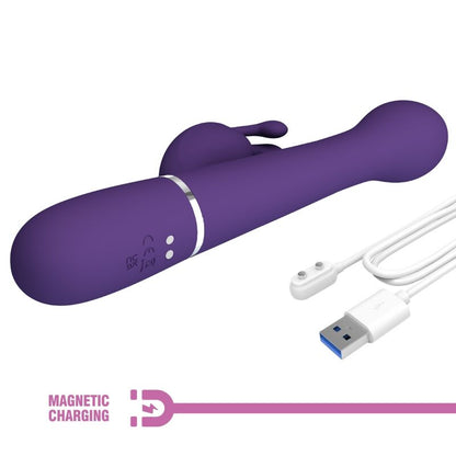 LEPA LJUBEZEN - DEJON RABBIT VIBRATOR 3 V 1 VEČNAMENSKI VIJOLIČNI
