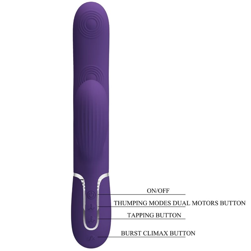 LEPA LJUBEZEN - PERLITA G-TOČKA VIBRATOR 3 V 1 VEČNAMENSKI VIJOLIČNI