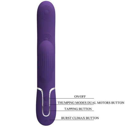 LEPA LJUBEZEN - PERLITA G-TOČKA VIBRATOR 3 V 1 VEČNAMENSKI VIJOLIČNI