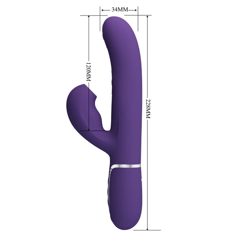 LEPA LJUBEZEN - PERLITA G-TOČKA VIBRATOR 3 V 1 VEČNAMENSKI VIJOLIČNI
