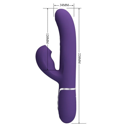 LEPA LJUBEZEN - PERLITA G-TOČKA VIBRATOR 3 V 1 VEČNAMENSKI VIJOLIČNI
