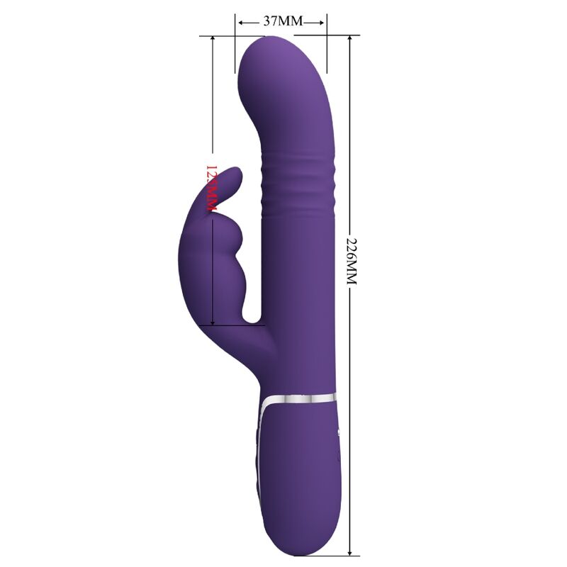 PRETTY LOVE - COALE ZAJČJI VIBRATOR 4 V 1 VIJOLIČNI
