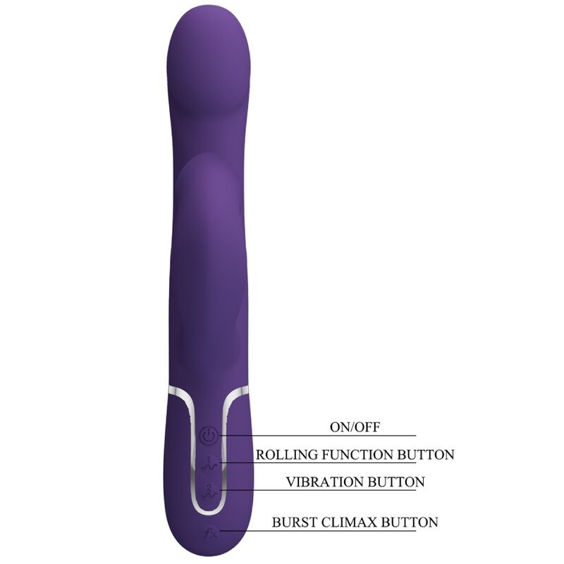 LEPA LJUBEZEN - ZALIN ZAJČEK VIBRATOR BISERI 4 V 1 VIJOLIČNA
