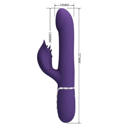 LEPA LJUBEZEN - ZALIN ZAJČEK VIBRATOR BISERI 4 V 1 VIJOLIČNA