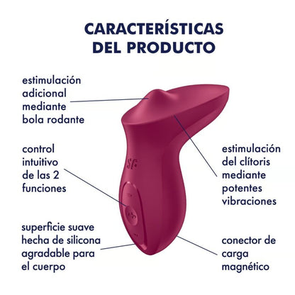 Stimulator klitorisa Satisfyer - Exciterrr, rdeča