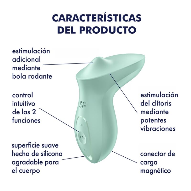 Stimulator klitorisa Satisfyer - Exciterrr, zelena