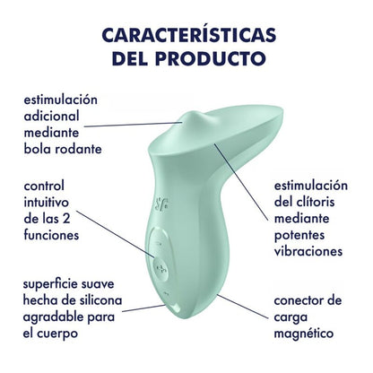 Stimulator klitorisa Satisfyer - Exciterrr, zelena