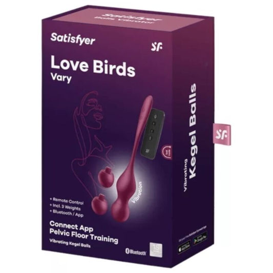 Vibracijske kroglice Satisfyer - Love Birds Vary, rdeča