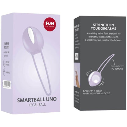 FUN FACTORY - SMARTBALL UNO MEDENIČNA ŽOGA BELA / PASTELNO LILA