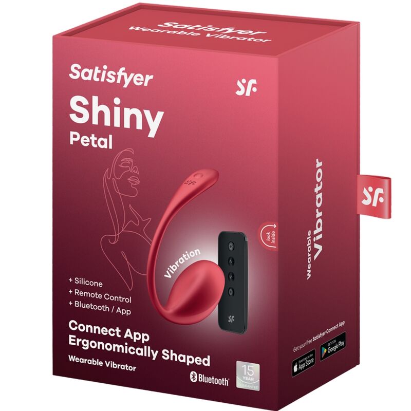 Vibracijski jajček Satisfyer - Shiny Petal, rdeča