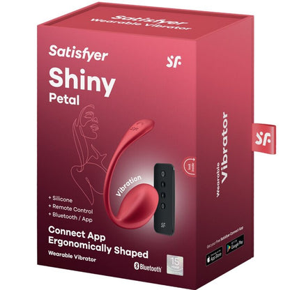 Vibracijski jajček Satisfyer - Shiny Petal, rdeča
