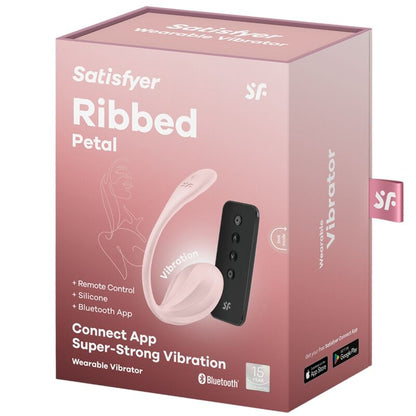Vibracijski jajček Satisfyer - Ribbed Petal, roza