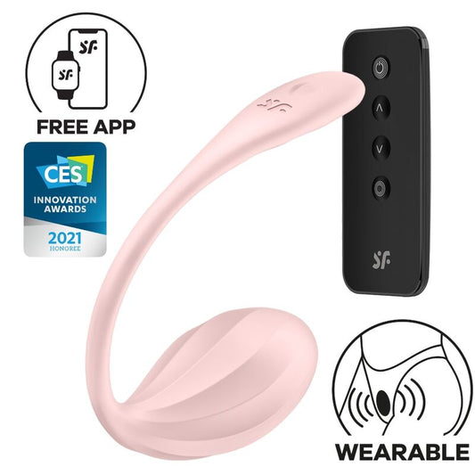 Vibracijski jajček Satisfyer - Ribbed Petal, roza
