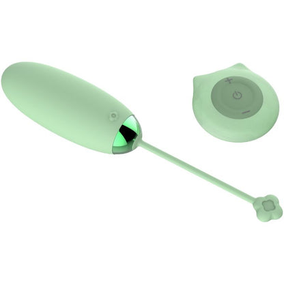 ARMONY - KITTY FUN EGG VIBRATOR DALJINSKI UPRAVLJALNIK 10 VIBRACIJ ZELENA