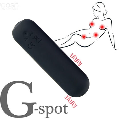 Bullet vibrator Splash - Haha, 75 x 19 cm, črna