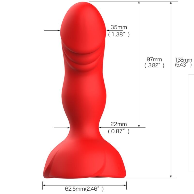 Analni vibrator Extreme A - Bloom, rdeča