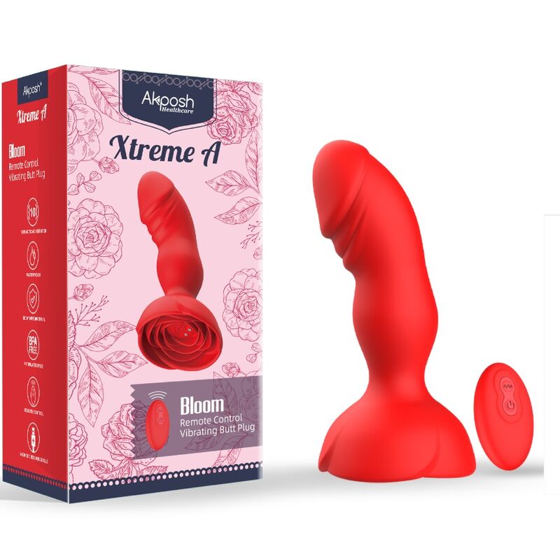 Analni vibrator Extreme A - Bloom, rdeča