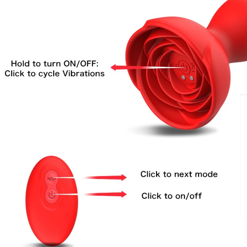 Analni vibrator Extreme A - Bloom, rdeča