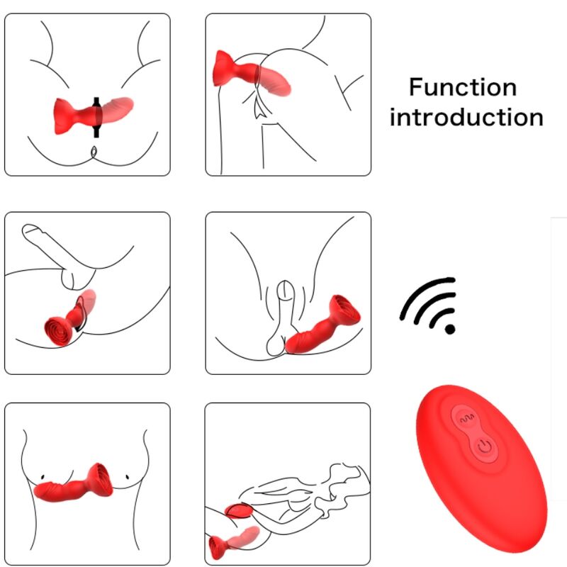 Analni vibrator Extreme A - Bloom, rdeča