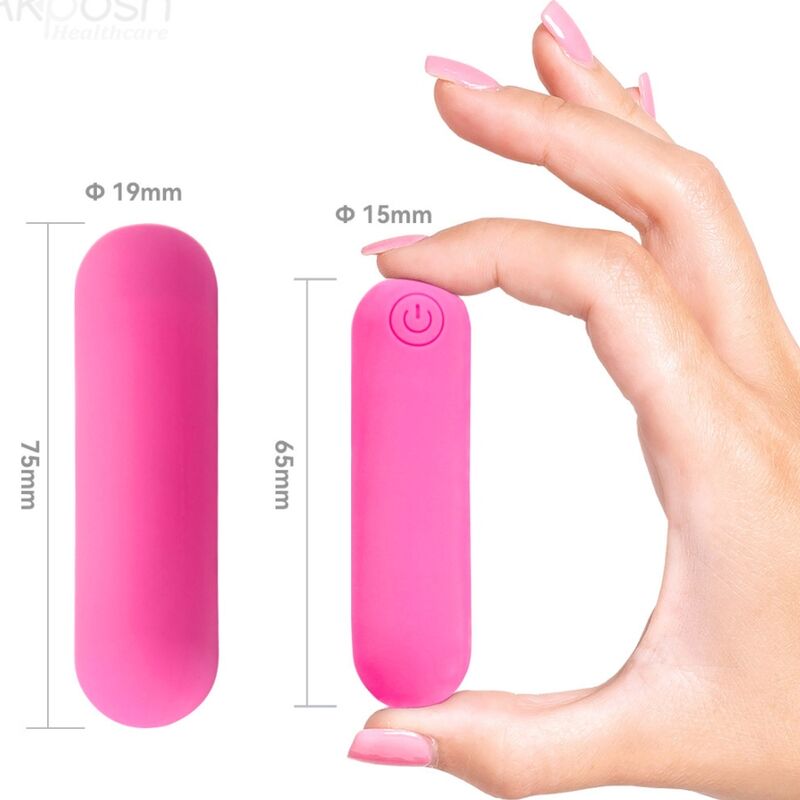 Bullet vibrator Splash - Haha, 75 x 19 cm, roza