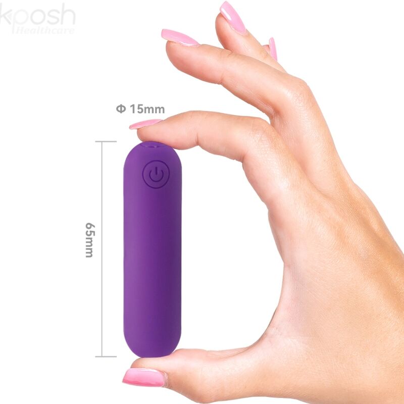 Bullet vibrator z daljincem Splash - Joline, 6.5 x 1.5 cm, vijolična