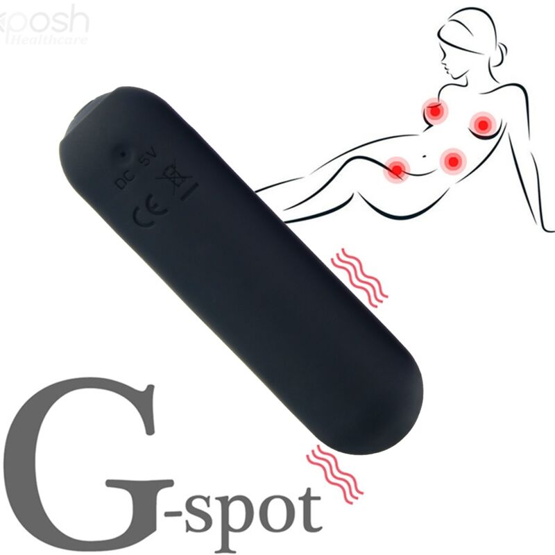 Bullet vibrator z daljincem Splash - Joie, 75 x 19 cm, črna