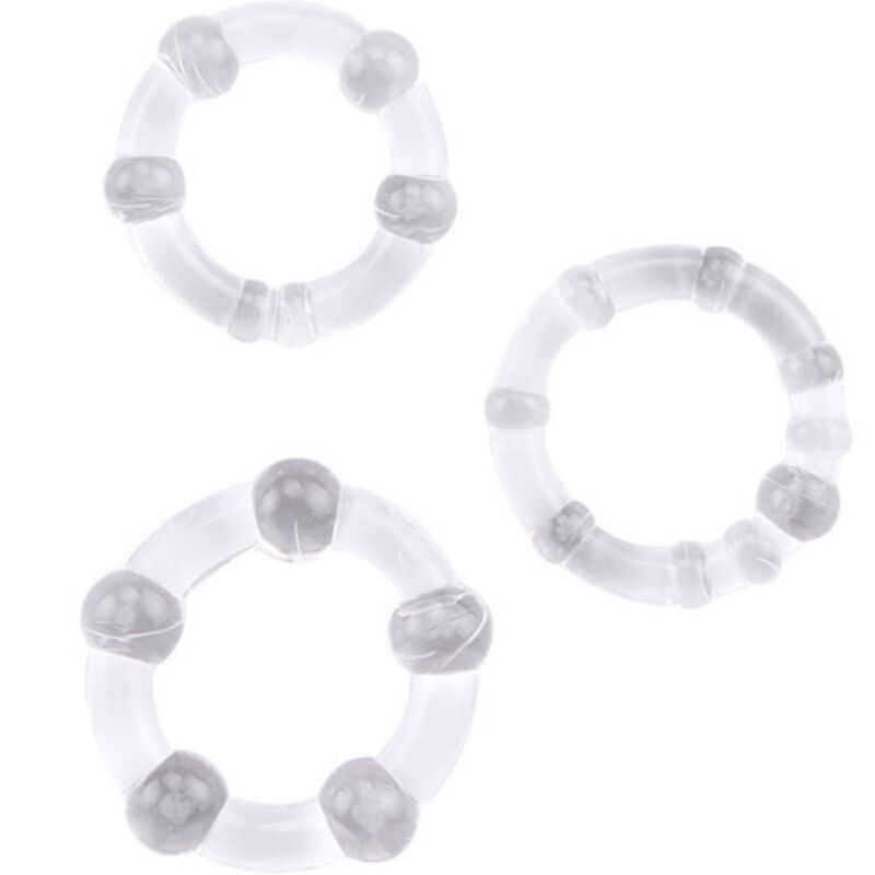 Komplet obročkov za penis Armony - Titan Love Rings, prozorna