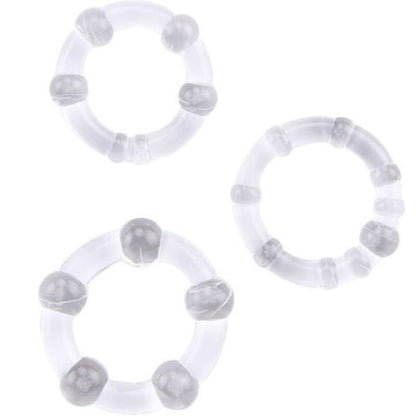 Komplet obročkov za penis Armony - Titan Love Rings, prozorna