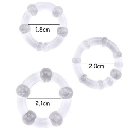 Komplet obročkov za penis Armony - Titan Love Rings, prozorna