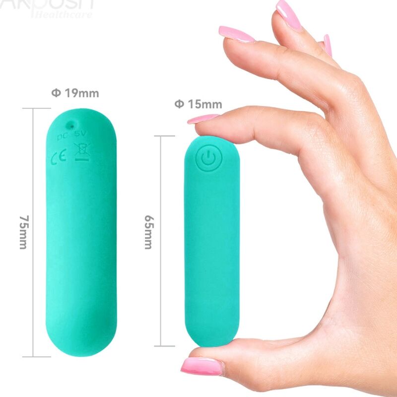 Bullet vibrator Splash - Haha, 75 x 19 cm, zelena