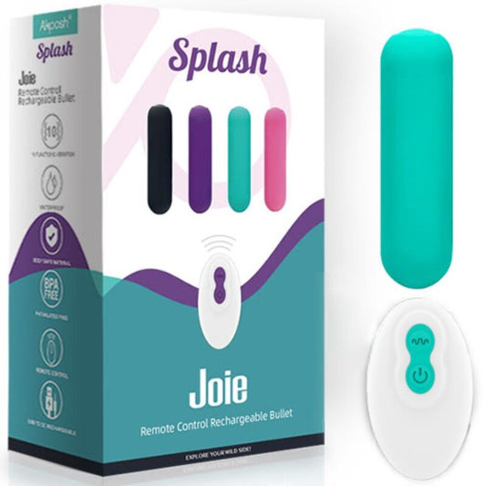 Bullet vibrator z daljincem Splash - Joie, 75 x 19 cm, zelena