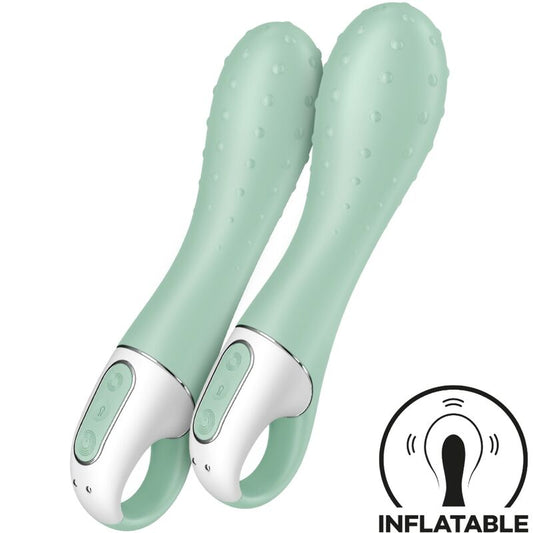 Stimulator G točke Satisfyer - Air Pump 3, zelena