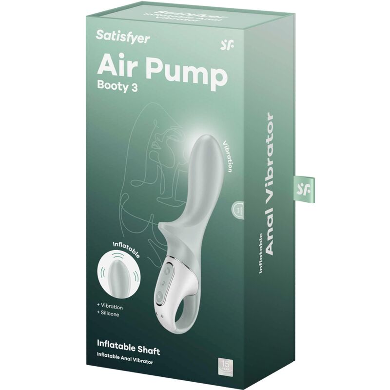 Analni vibrator Satisfyer - Air Pump Booty 3, zelena