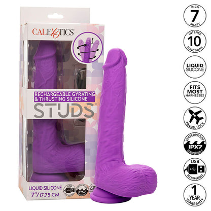CALEXOTICS - VIBRATOR Z MOŽNOSTJO POLNJENJA IN VRTENJA 10 VIBRACIJ VIJOLIČNA