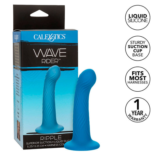 CALEXOTICS - WAVE RIDER RIPPLE ANALNI ČEP MODRE BARVE