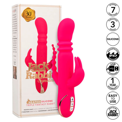 CALEXOTICS - JACK FANTASY TROJNI OGREVANI VIBRATOR ZAJČEK ROZA