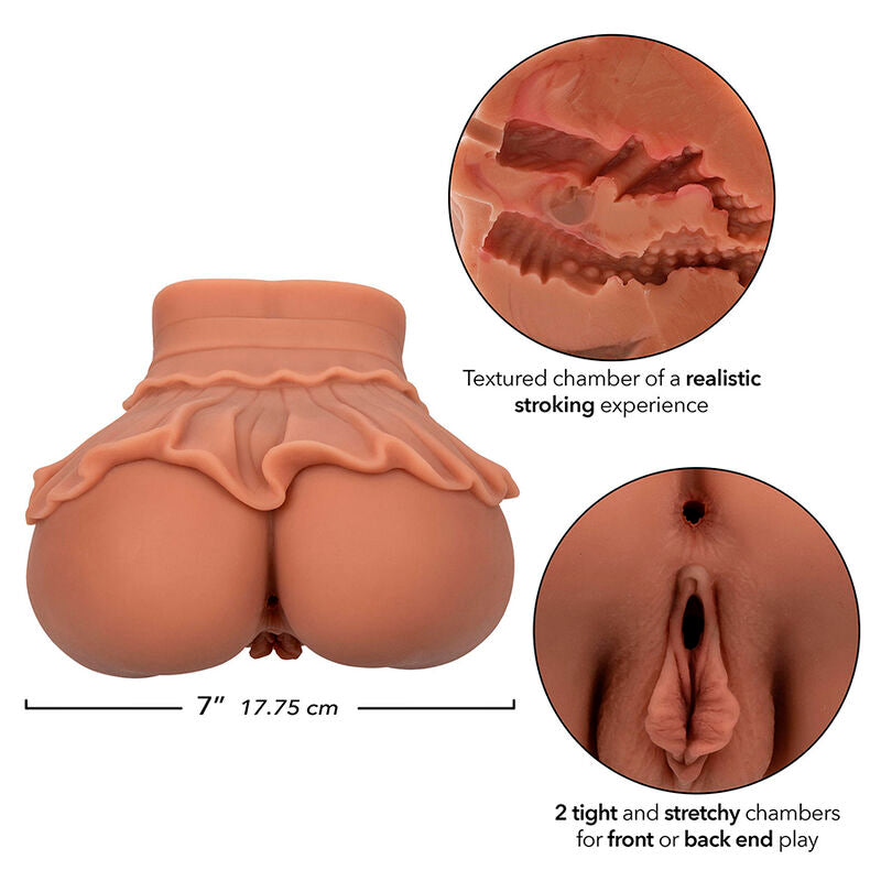 CALEXOTICS - DVOJNI REALISTIČNI MASTURBATOR KARAMELA ZA KRALJICO VRNITVE DOMOV