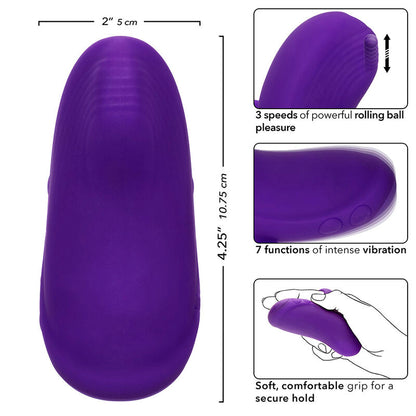 CALEXOTICS - ENVY HANDHELD ROLLING BALL MASSAGER 7 VIBRATIONS PURPLE