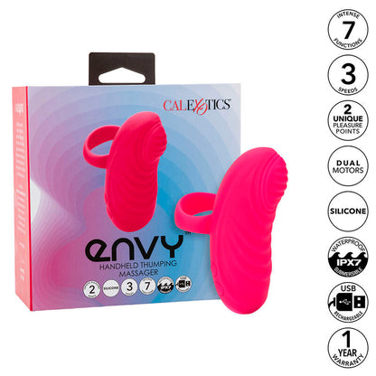 CALEXOTICS - ENVY ROČNI MASAŽNI PRIPOMOČEK S KROGLICAMI 7 VIBRACIJ ROZA