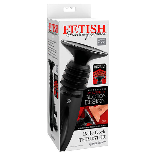 SERIJA FETIŠ FANTAZIJE - TELO DOCK THRUSTER DILDO OBJEMKA S 7 NAČINI POTISKANJA ČRNA