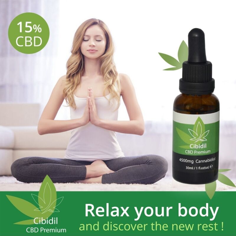 CBD kapljice 15 % 500cosmetics - Cibidil, 30 ml