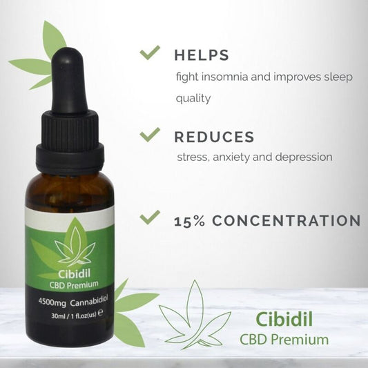 CBD kapljice 15 % 500cosmetics - Cibidil, 30 ml