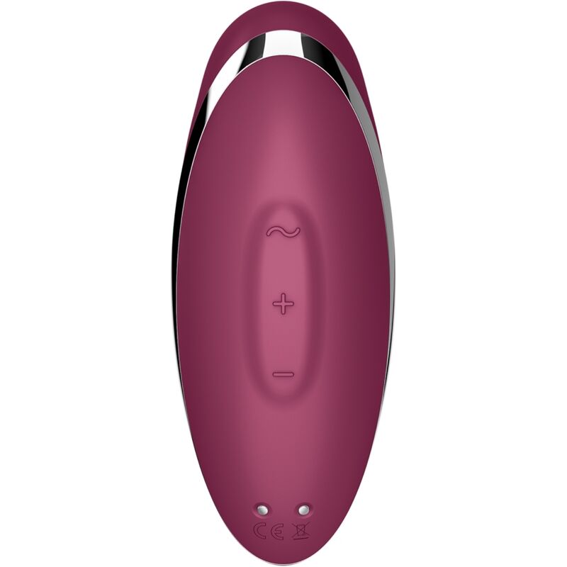 Stimulator klitorisa Satisfyer - Tap & Climax 2, rdeča