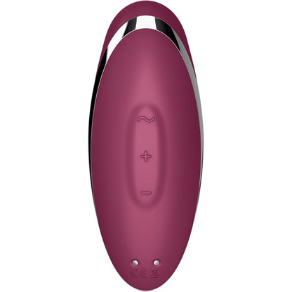 Stimulator klitorisa Satisfyer - Tap & Climax 2, rdeča